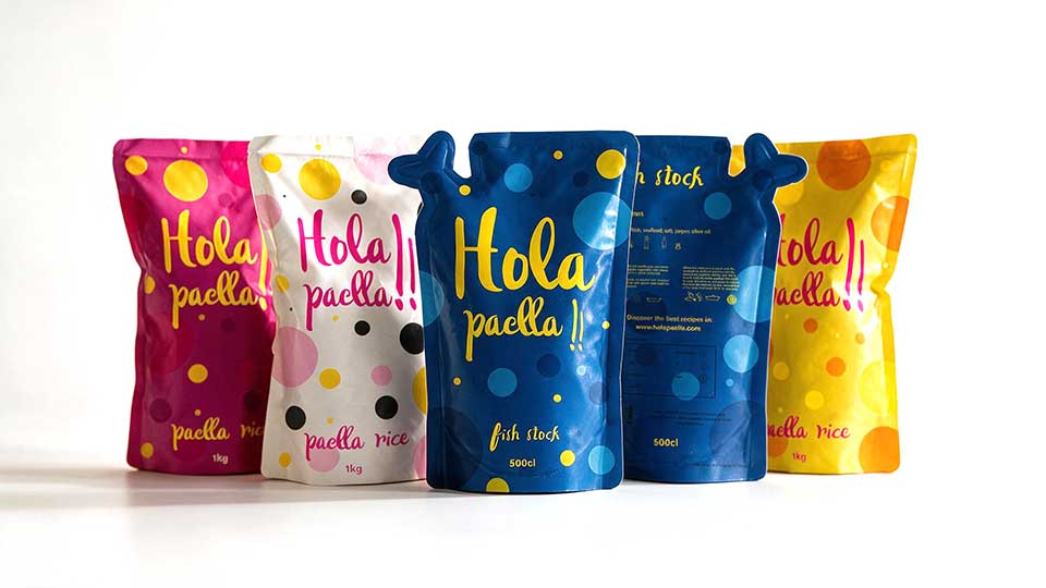 Diseño de packaging gourmet doypack alimentación