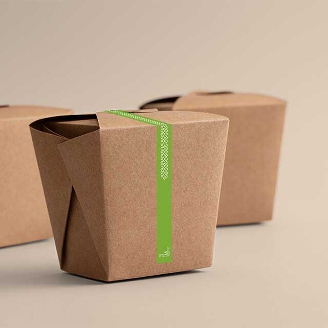 Diseño ETIQUETA PARA TAKE AWAY alimentación personalizado para tienda gourmet
